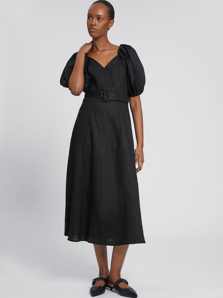 Black puff sleeve dress by & Other Stories. 