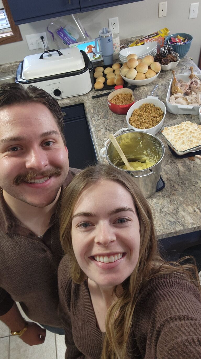 First time helping cook Thanksgiving dinner.