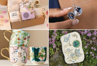 Collage of thoughtful gifts for grandmothers