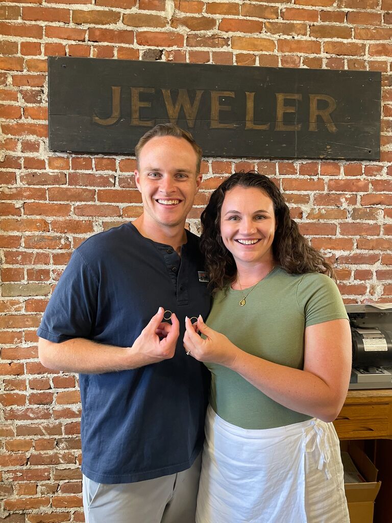 We made our wedding bands on our pre-wedding honeymoon. (with Hailey's schedule it was the only promised time off until summer of 2026!)