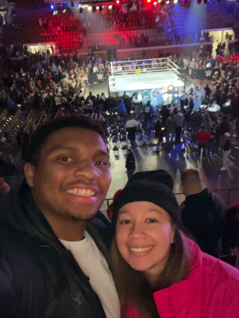 Celebrated 2 years and Jax's Birthday at Wrestling!