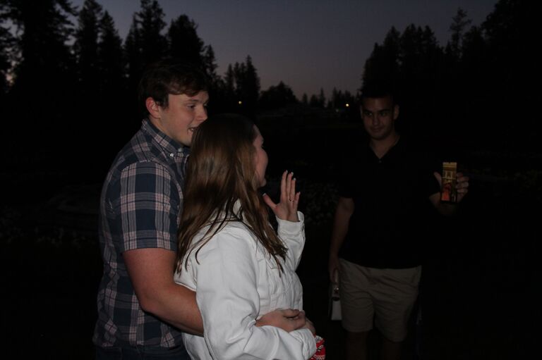 The proposal....Duncan Gardens in Spokane, WA during Gonzaga alumni weekend.