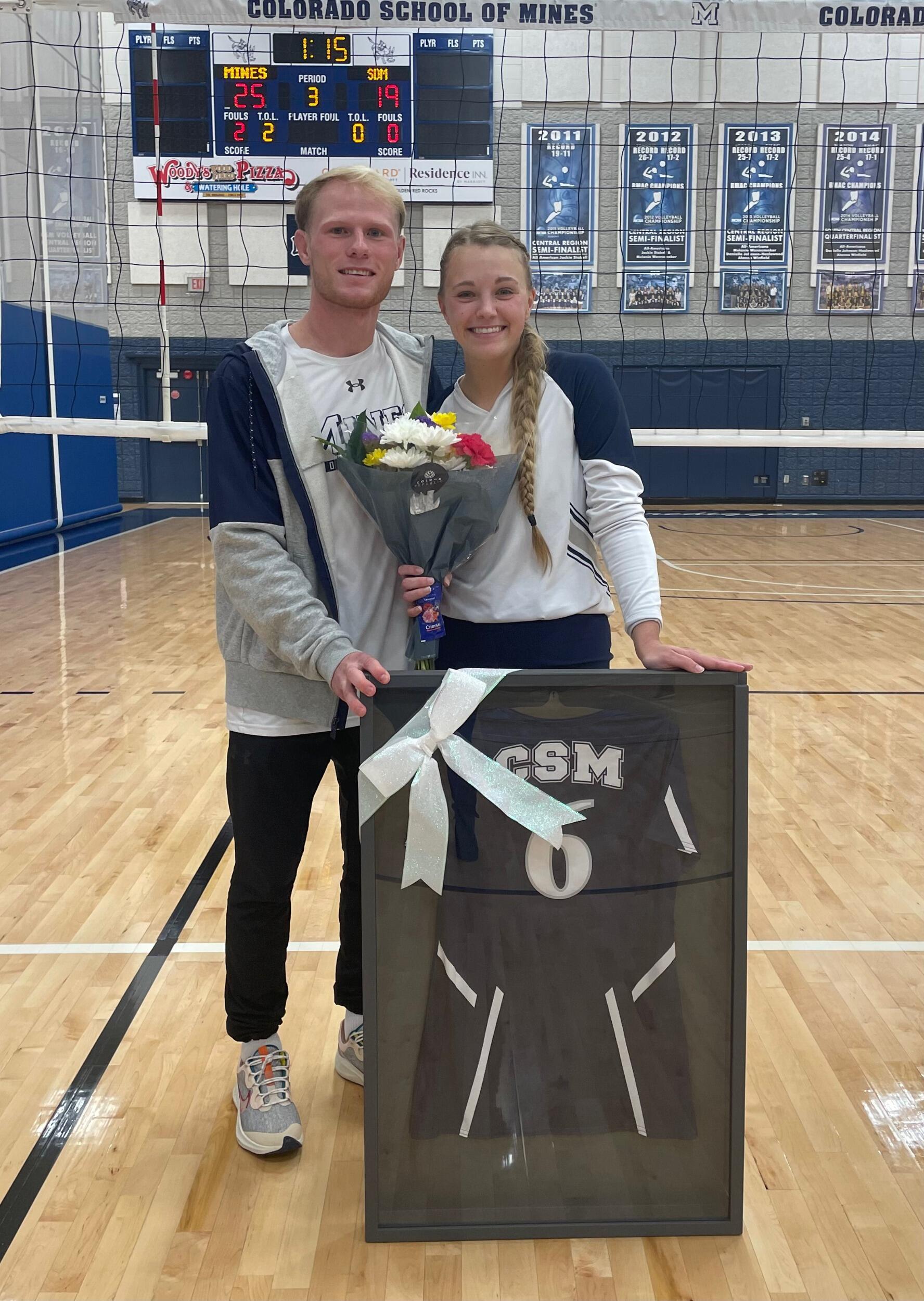 Elle's senior night, celebrating 5 years of volleyball...