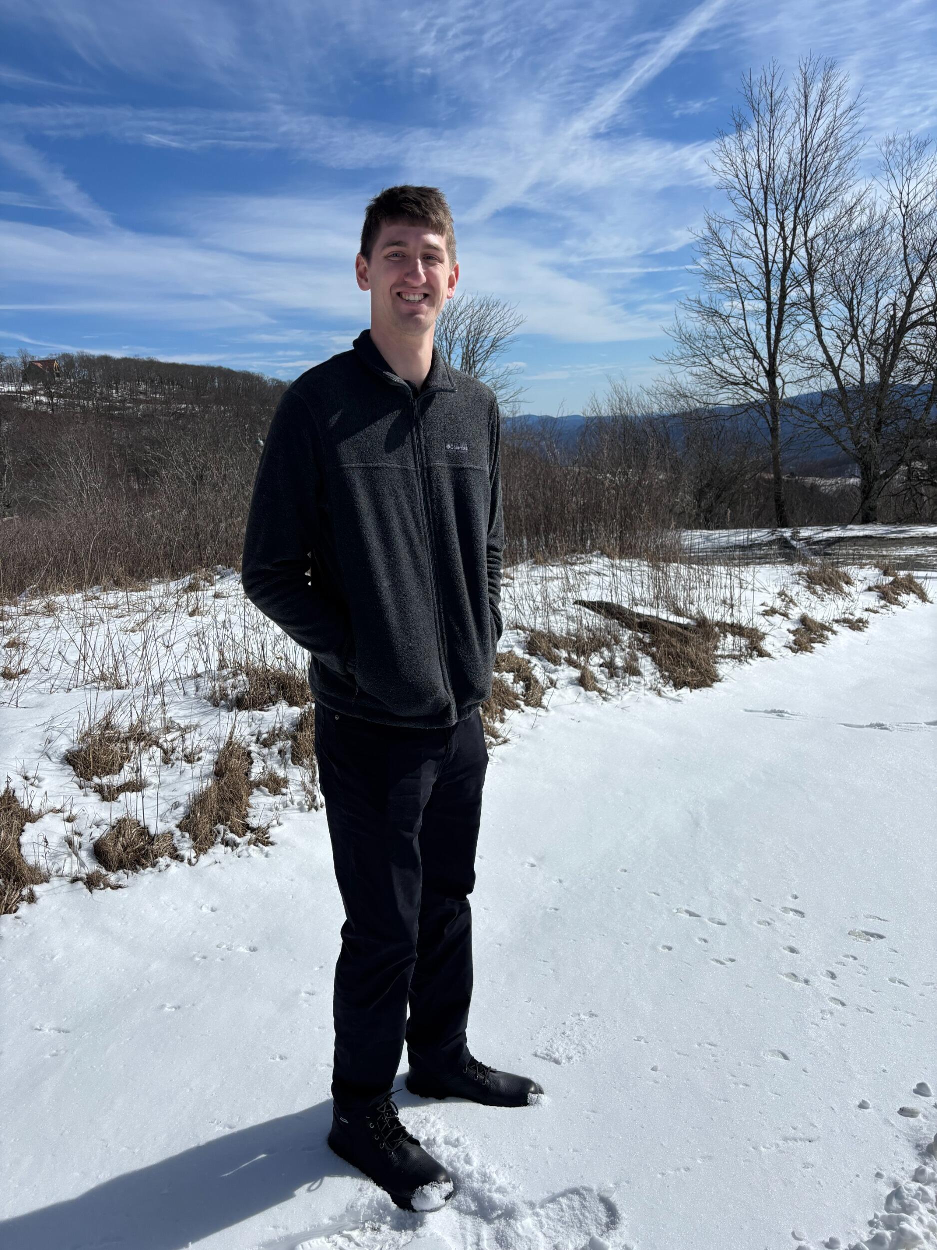 Jonny smiling big after we decided on our wedding venue!!!