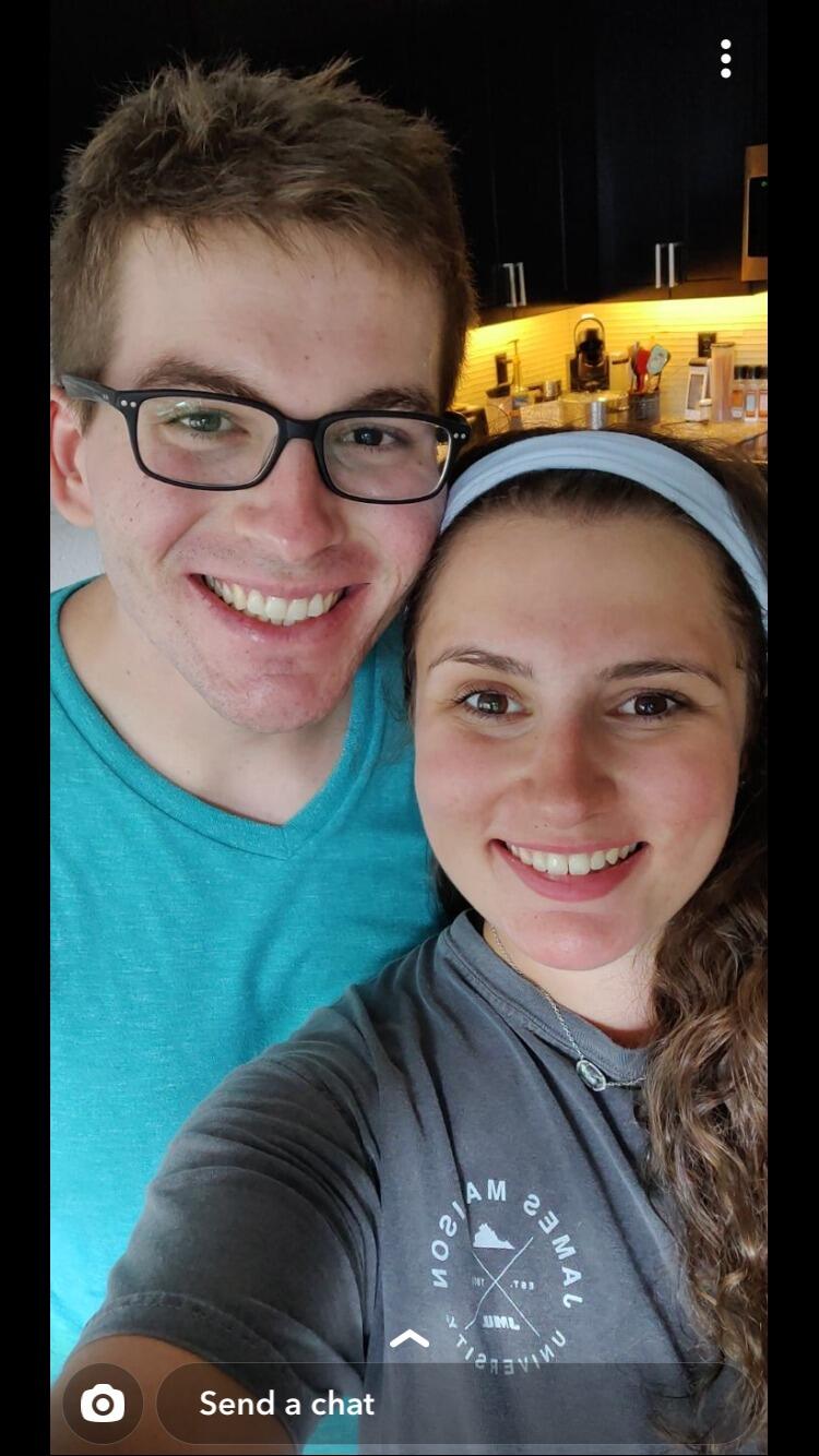 One of our first pictures together, I tried to convince Tanner to love plants just as much as I do!