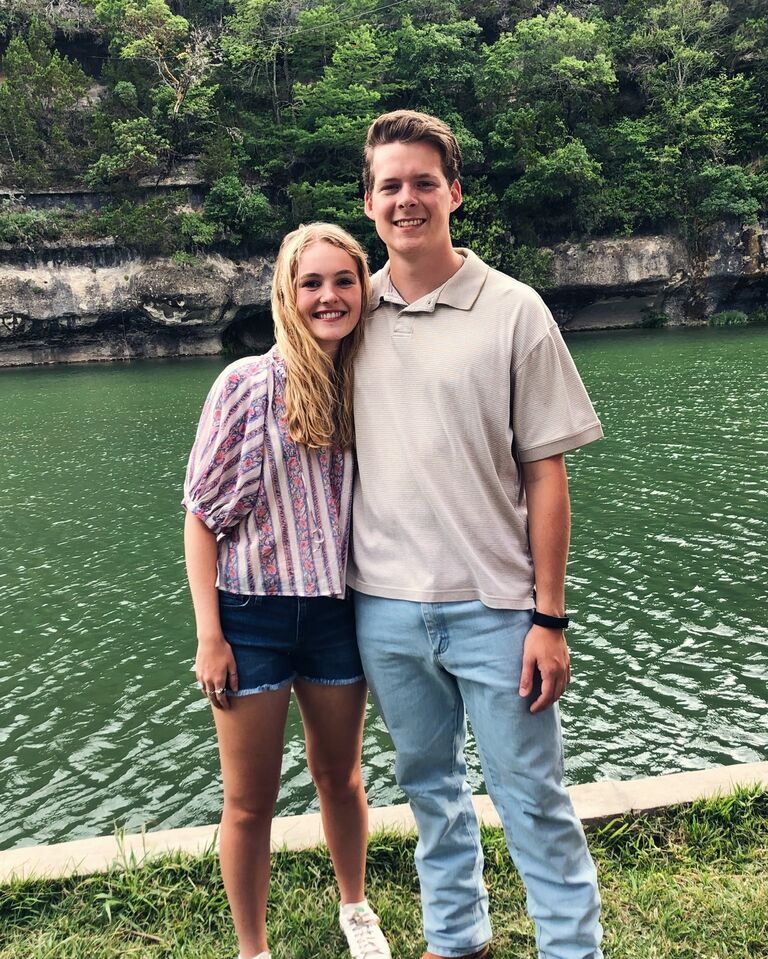 By chance we were both working at Laity Lodge Youth Camp as counselors and met on a chaotic off day. From there we spent most of our time together and our campers meddled in our love life! 