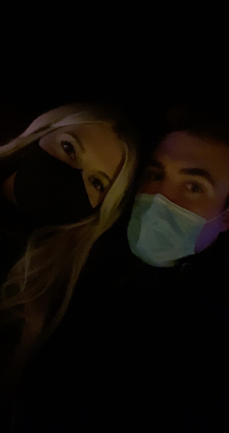 Our 5th year dating anniversary! We went to rock city with masks :(