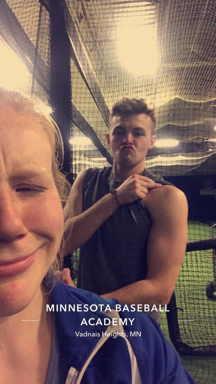 They spend their first Spring Break together bouncing between both of their houses in MN. Spending lots of time doing activities including skating, sledding, puzzles, and of course, baseball. Brooke out-hits Teague in the batting cages. 