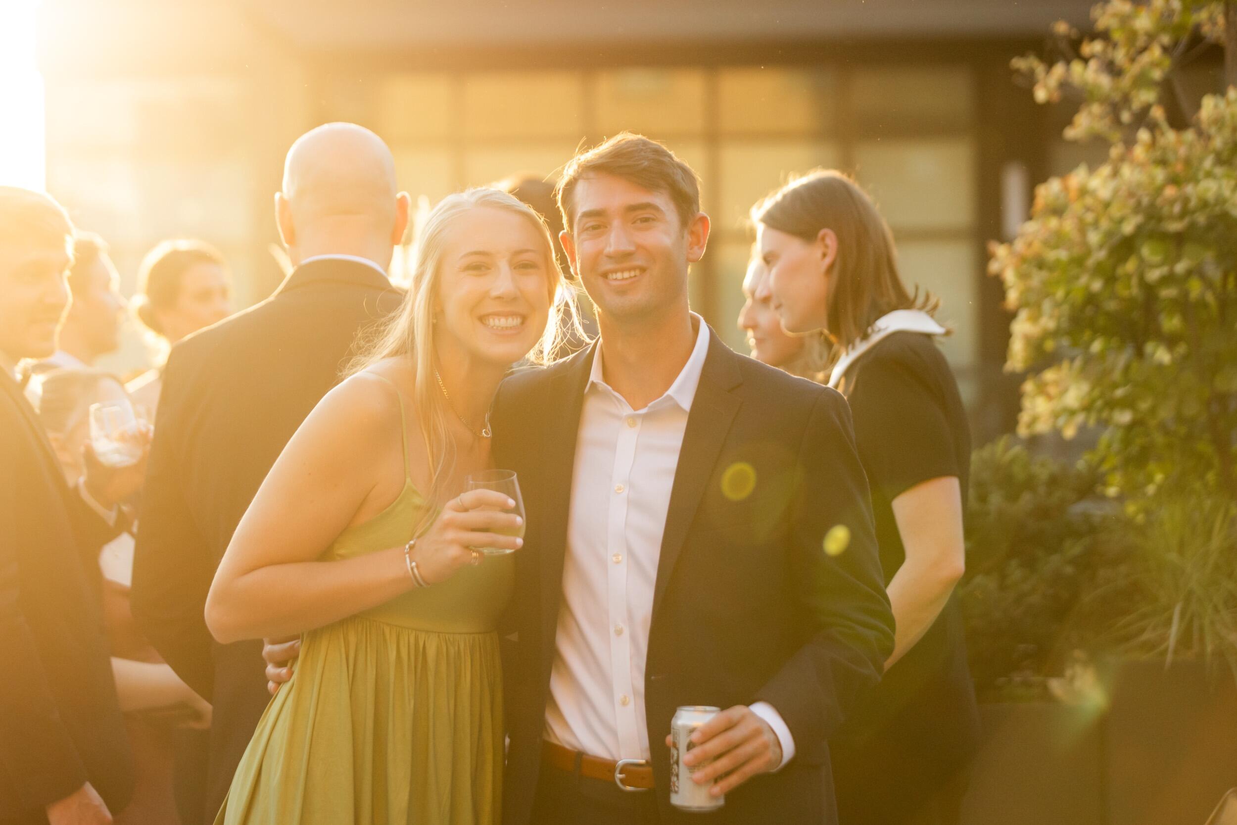 Celebrating a dear friend's wedding at golden hour!