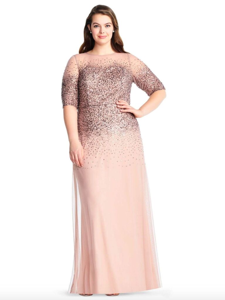 rose gold dress for wedding sponsor