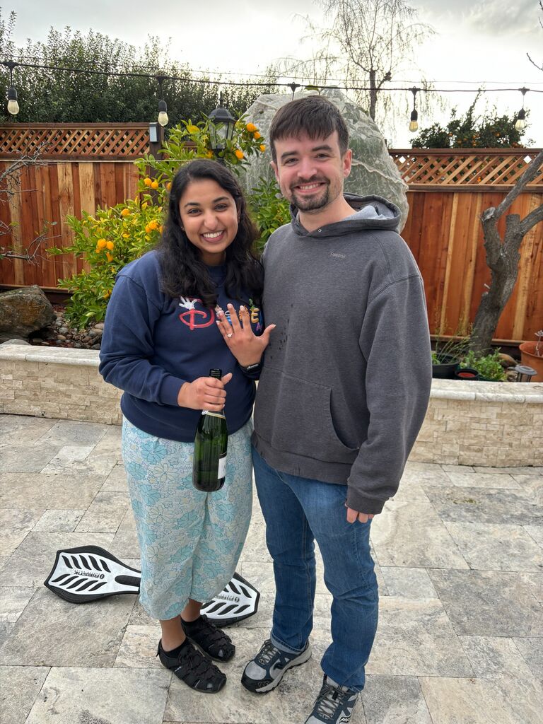Got engaged in pajamas while ripsticking in California :)