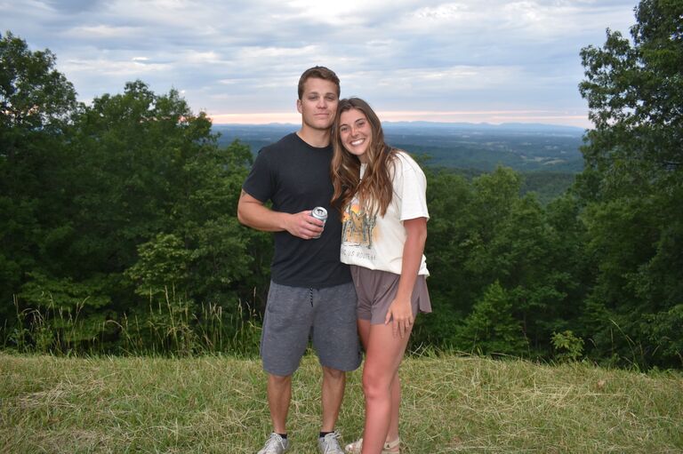 Watching the sunset at one of Dan and Sam's favorite look outs!