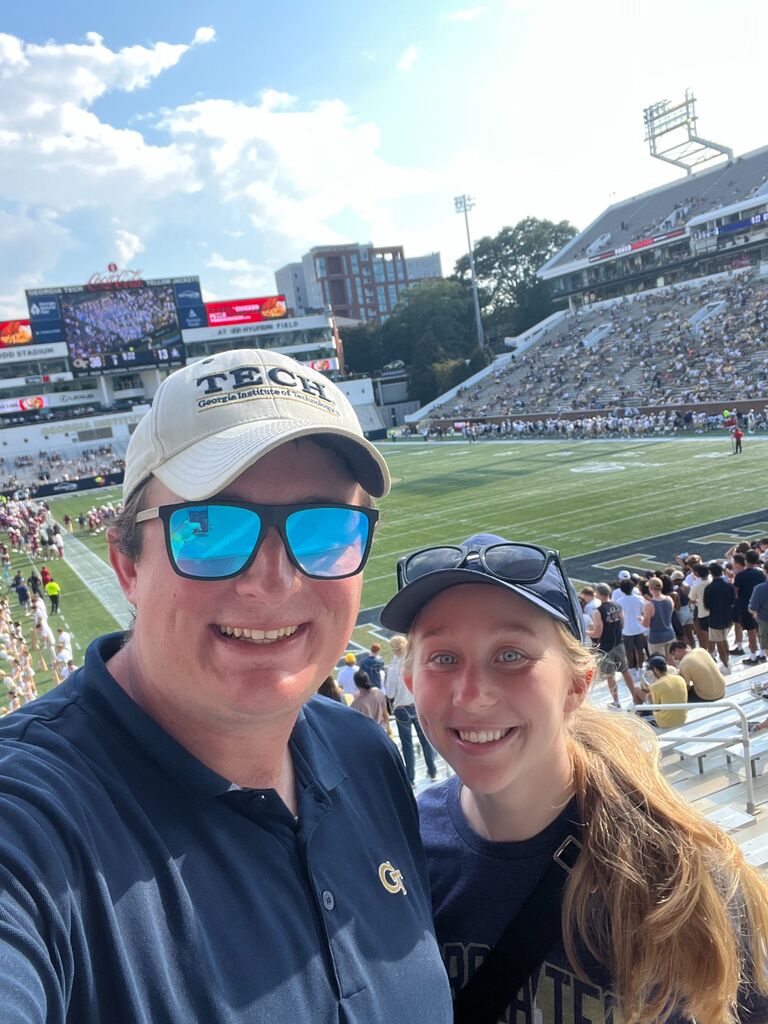 This was the first of many GT football games. I knew I had no choice but to become a GT fan. 