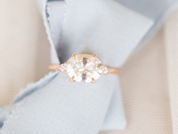 oval-cut east-west engagement ring by Susie Saltzman