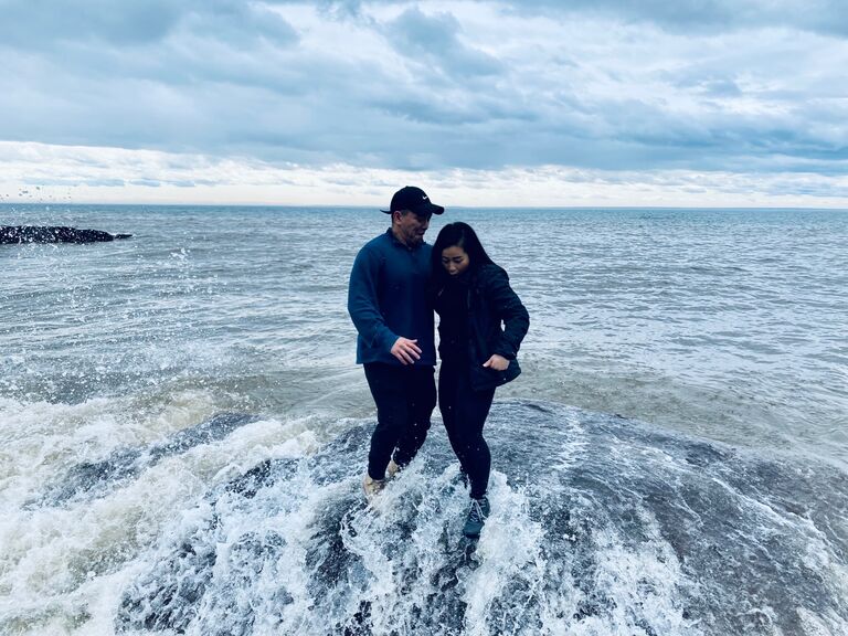 Decided to hike in Duluth, MN but was not able to due to the snow. Went to Lake Superior instead. 