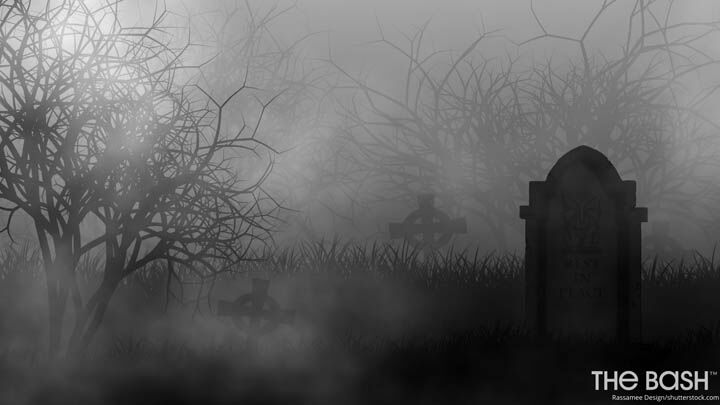 Halloween Zoom Background - Spooky Graveyard 