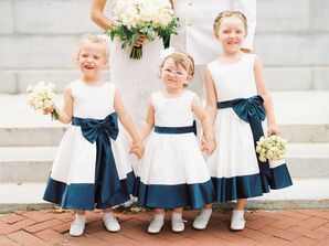 nautical flower girl dress