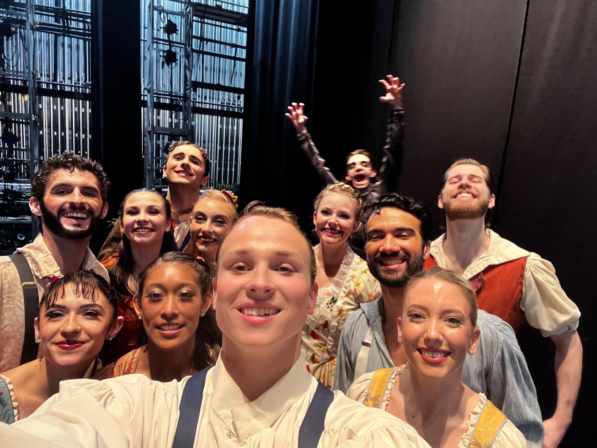 After our second anniversary, we joined another ballet company and began our third season together