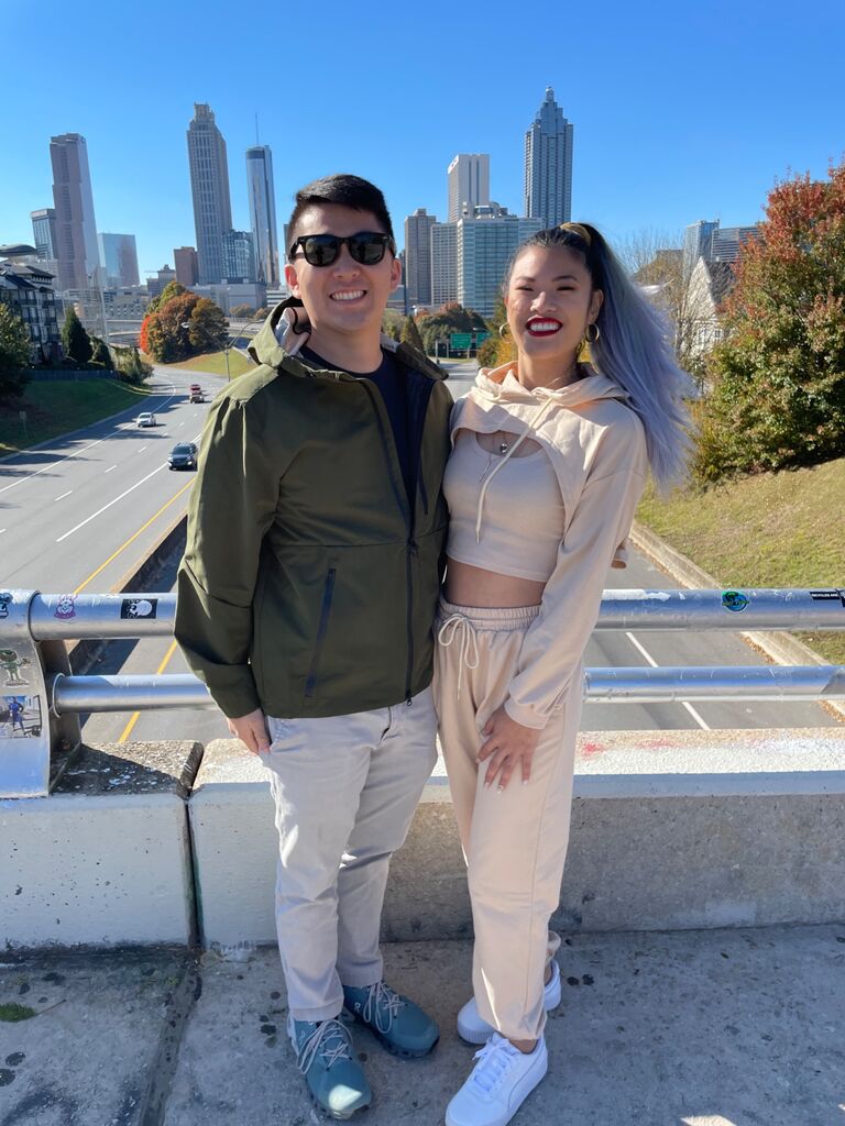 Native Atlantans going to the famous Walking Dead bridge.