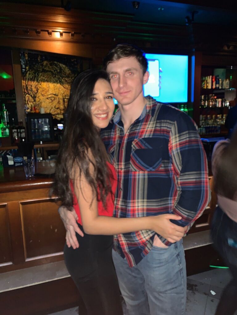 Our very first photo together. Wild Rover in Boston, MA. 2 days into officially dating, 4 months of seeing each other, and 1 month away from the COVID lockdown where our lives were about to change for good. 