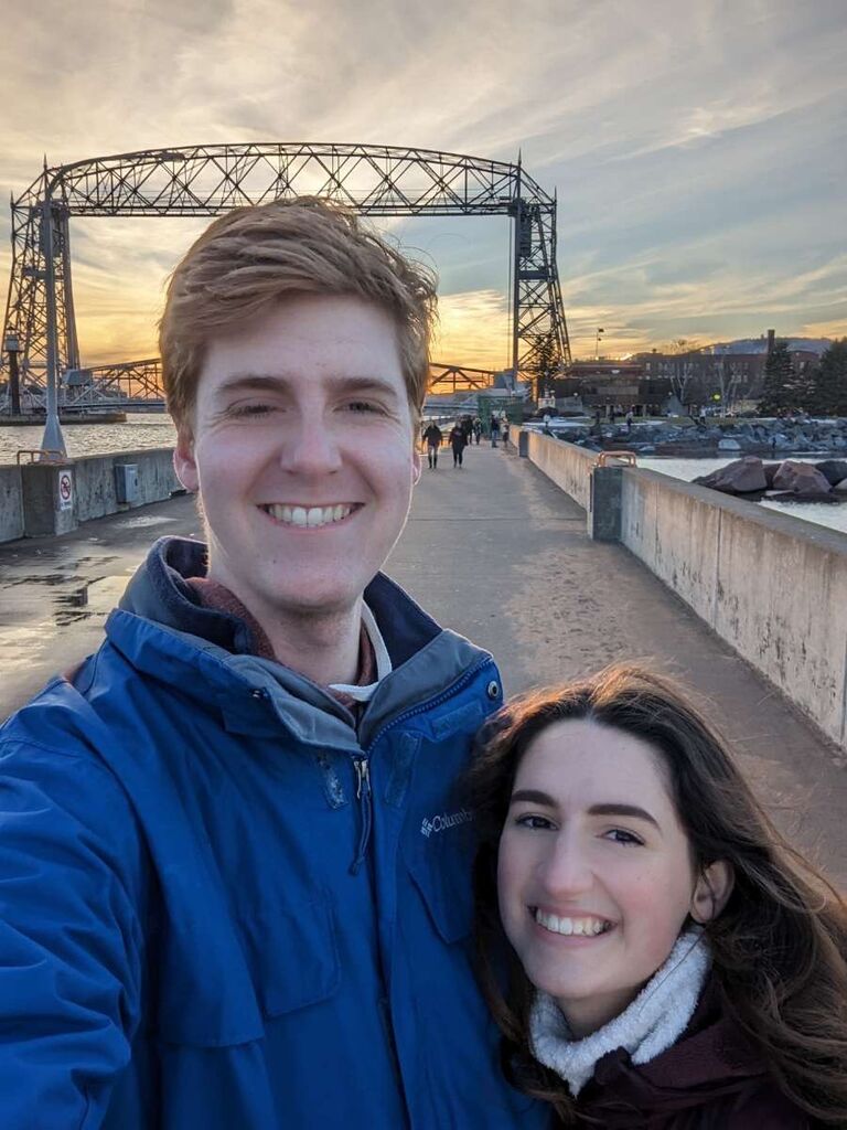 Andrew spent Thanksgiving with Maddie's family. While there, they had a date night downtown in Duluth. During this trip, Andrew made fun of Maddie's driving skills a lot, and they first began to discuss marriage.
