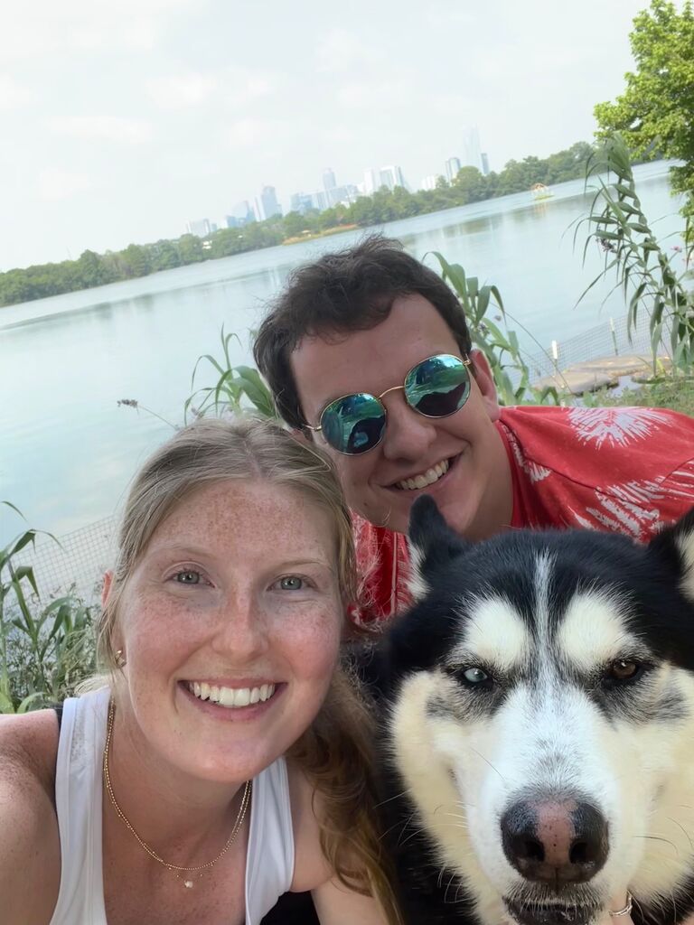 Addition to the fam! Clayton and Erica decided to end their year in San Antonio by getting their favorite psychopath, Major