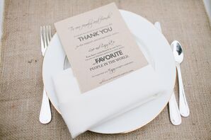 Diy Wedding Menu Cards