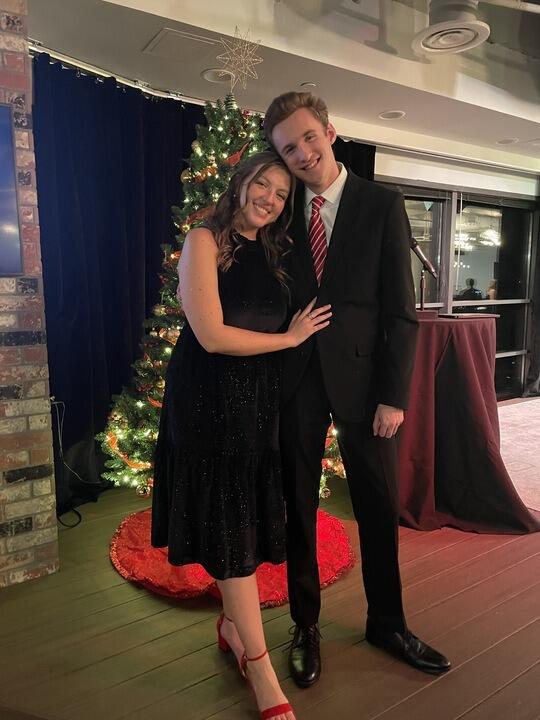 One of our favorite memories is attending each other's Christmas parties. We got to meet all the co-workers we hear so much about! It was extra special to introduce Max to my boss and close friends I work with on a daily basis, as well as show him Pinkston's epic office space.