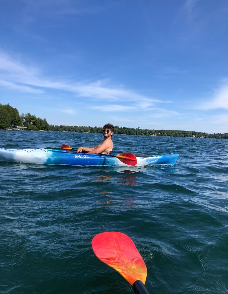 We also went kayaking on Elkhart Lake. It was such a beautiful day!