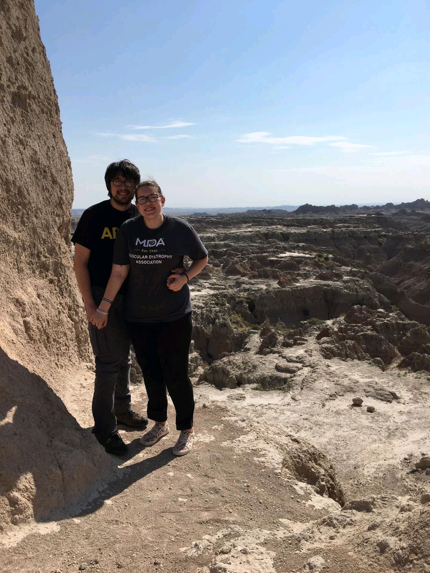 This was at the Badlands where we stopped on the way to the Black Hills which was our first vacation together ❤ 