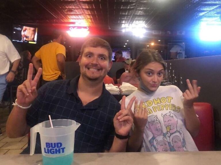 Mutual friends at Western Kentucky University led us to each other in 2020, where we spent most of our time together at the college bar Matthew worked at.