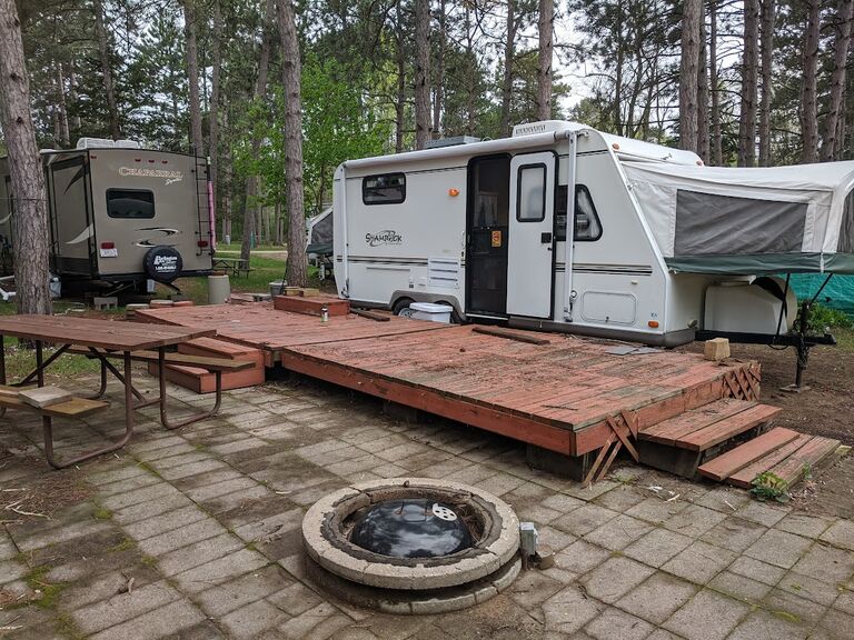 Tatum moved in "temporarily" into the Camper at Buffalo Lake to avoid Covid--and quickly realized how much she missed the world of camping. 