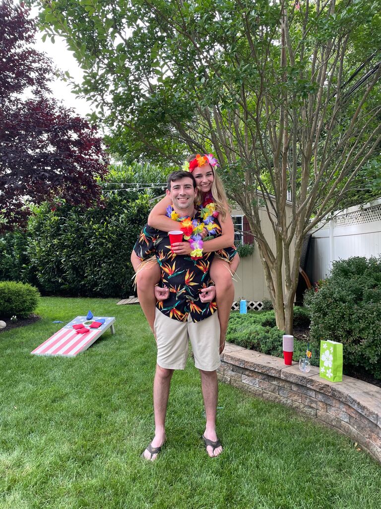 Celebrating Kyle's birthday with a Luau