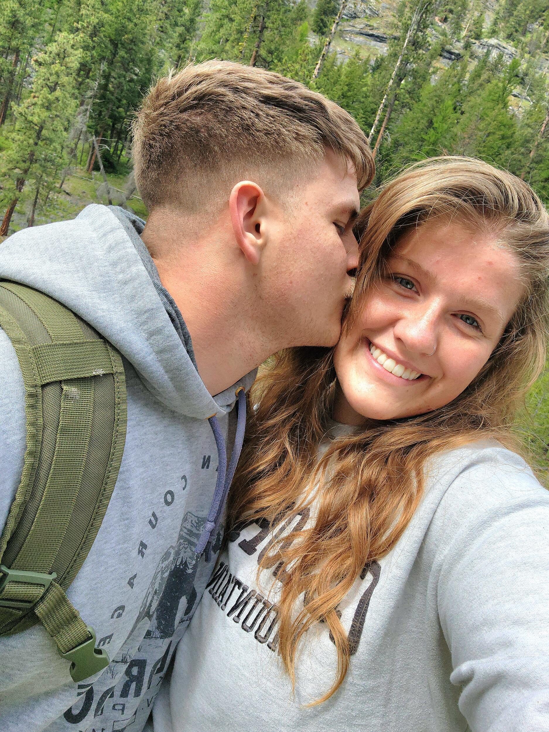 The day after he proposed in Montana <3