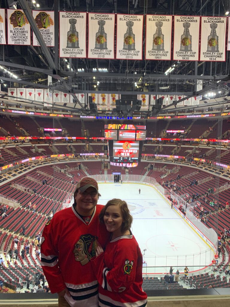 Jess' first Blackhawks game!