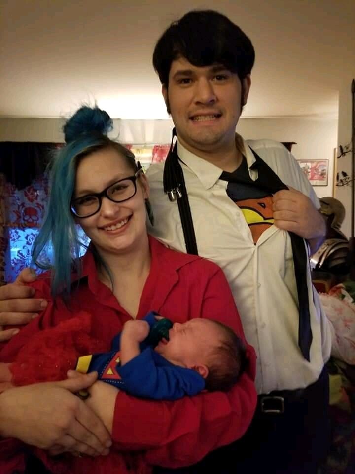 Emilys debut to the familys for the halloween party