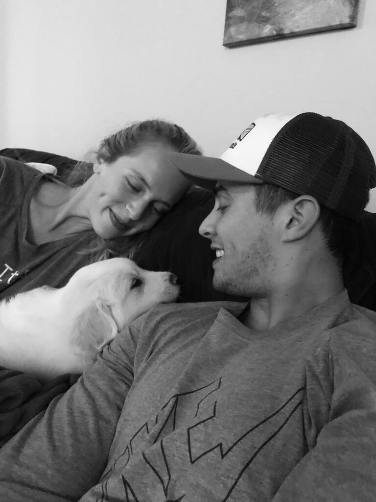 Alfonso and Nicki adopt their first dog, Leo. (RIP Leo 2020-2022)