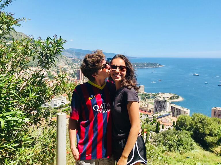 A memory from their first trip to France together. 