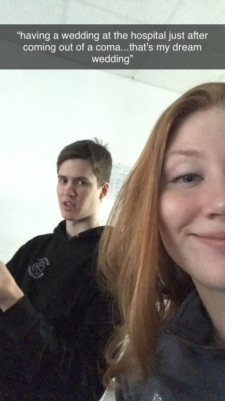 We sat next to each other in Bible class - Noah will not be getting his dream wedding :(