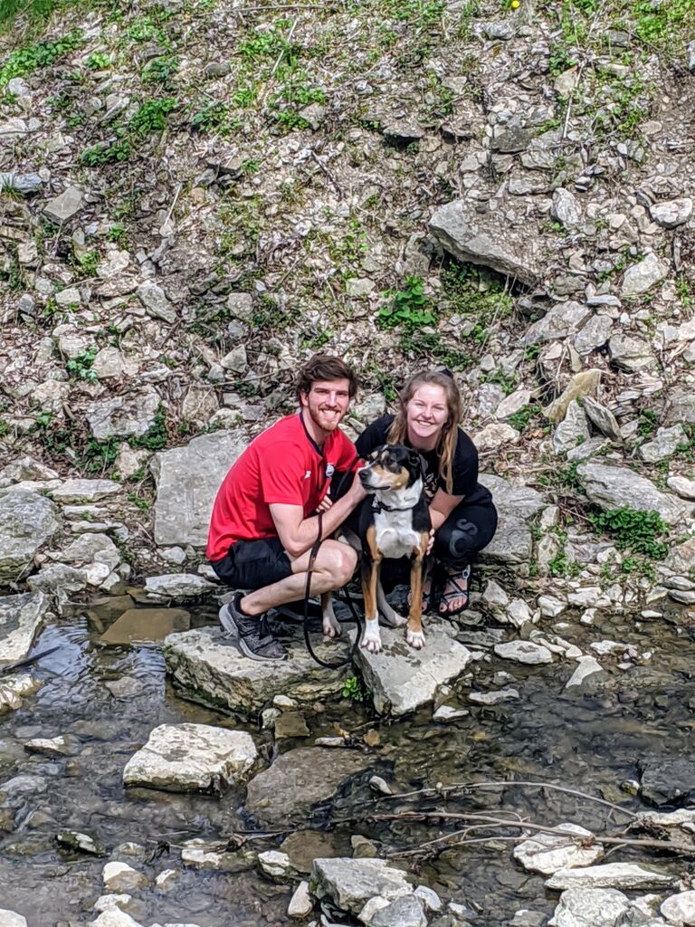 We adopted our pride and joy, Duke. This was his first trip to his grandPAWrents' house in Ohio. 