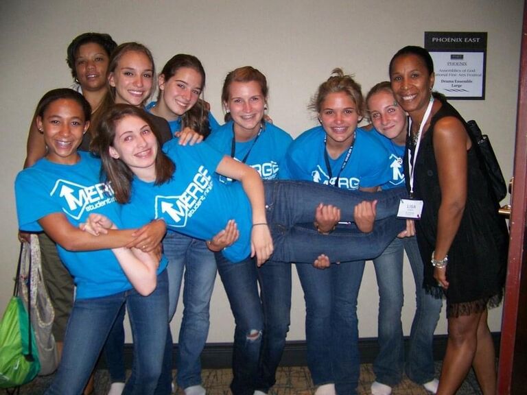 Abby and her team at Fine Arts.