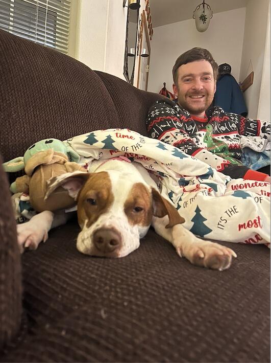 Andrew spent Christmas with the Leupold/ Butler Family. This was also their first Christmas with sweet Bobbie Sue!