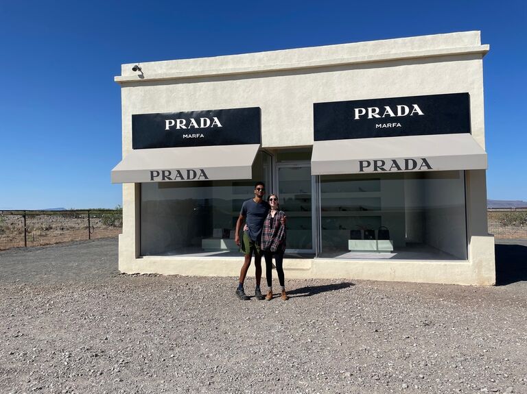 Sarah always dreamed of visiting Prada Marfa. When Austin suggested they extend their trip by driving another 7 hours to Marfa, she thought "wow, I should really marry this guy!" 