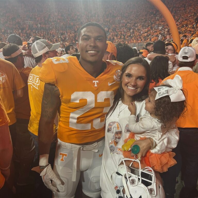 Their lives took an exhilarating turn on the second-best night of their lives (just after Amaya's birth): the Vols triumphed over Alabama at home! Amaya rushed the field, celebrating with 102,455 ecstatic fans in Neyland Stadium. She even witnessed the goalposts being torn down and celebrated alongside the team in the locker room. Good ole Rocky Top!