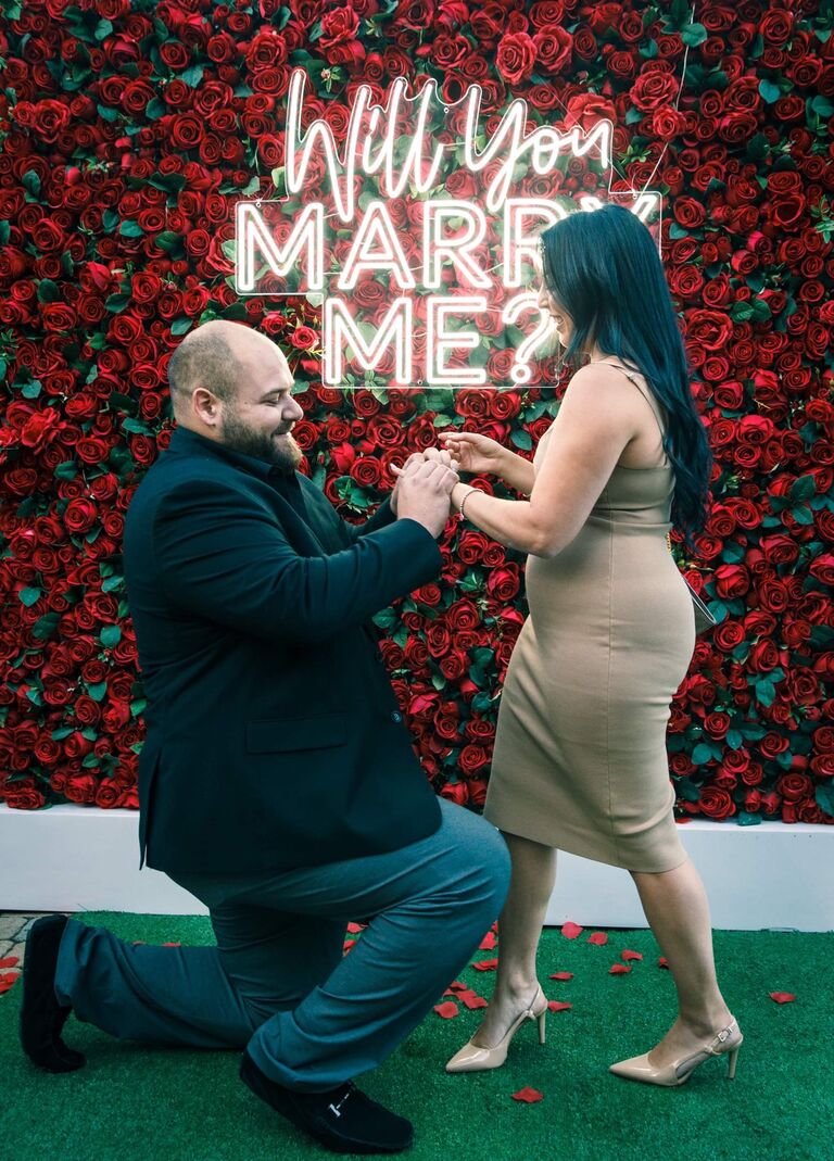 The day we got engaged  in front of our family and friends. June 28th here we come!