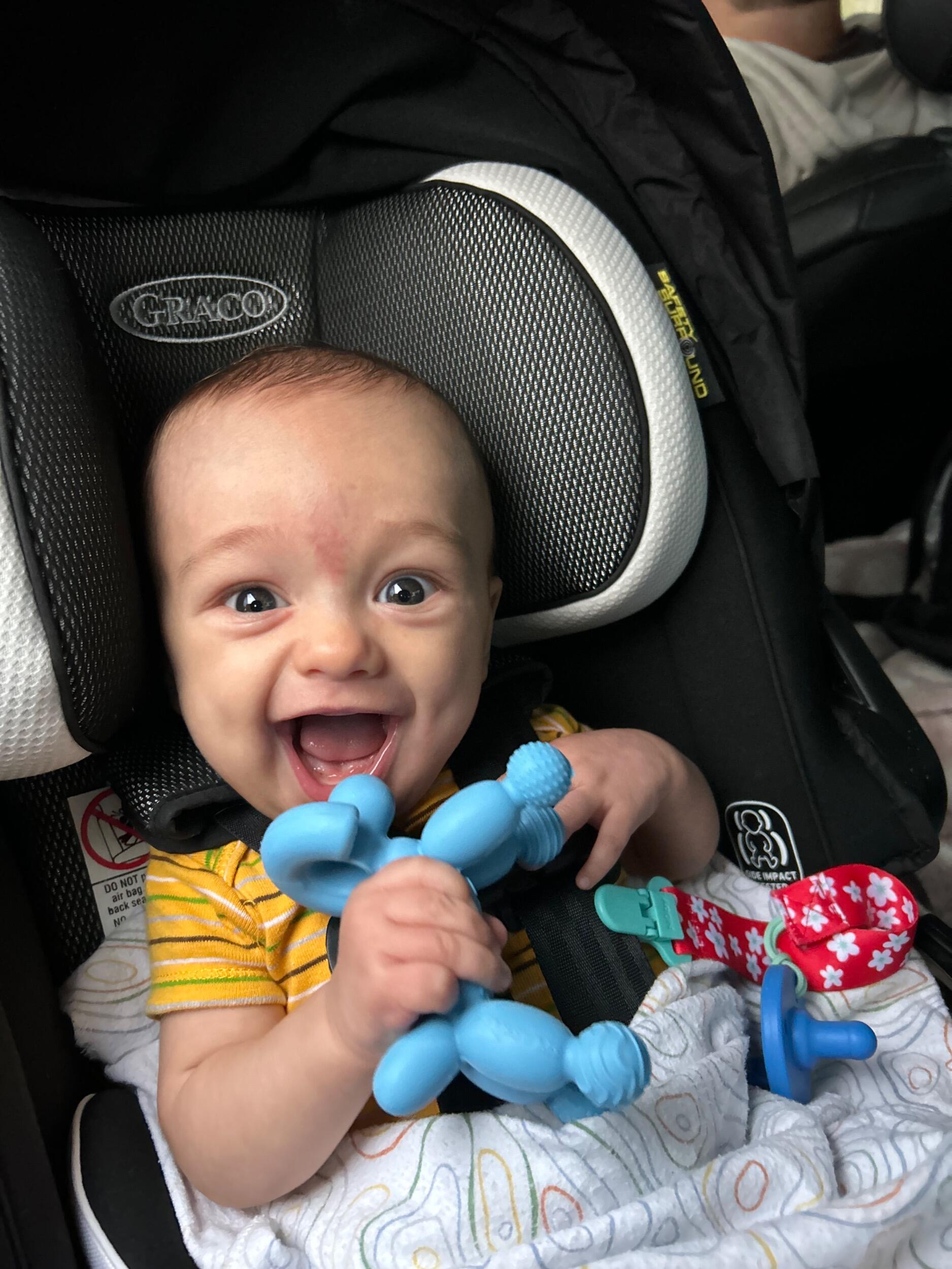 Hudson loves to smile!