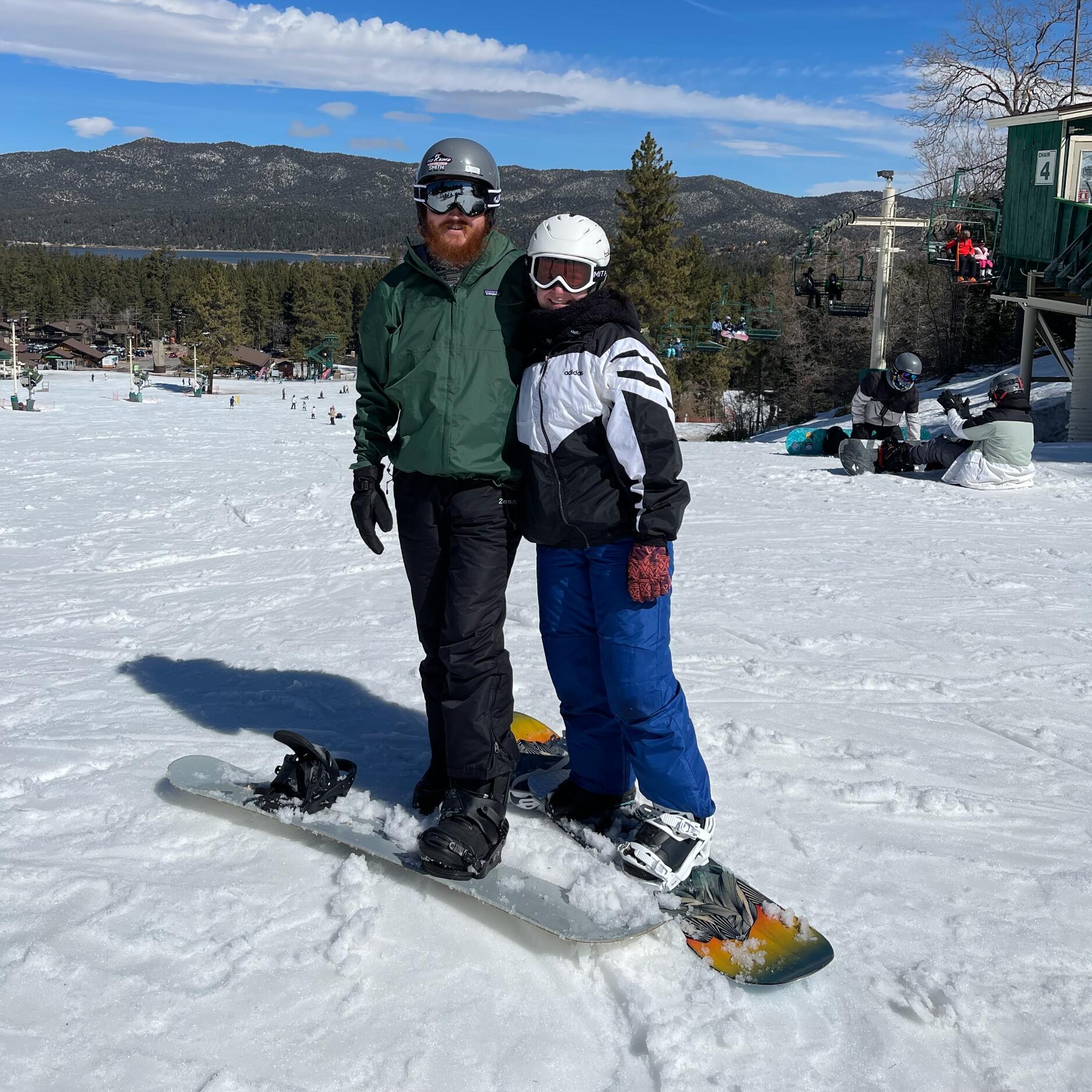 Snowboarding in California