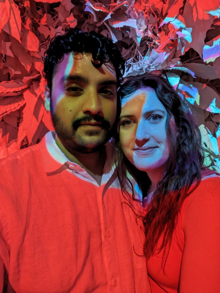 Our first trip together -- Vegas! We loved the Beatles Cirque de Soleil and Omegamart Art Museum. 