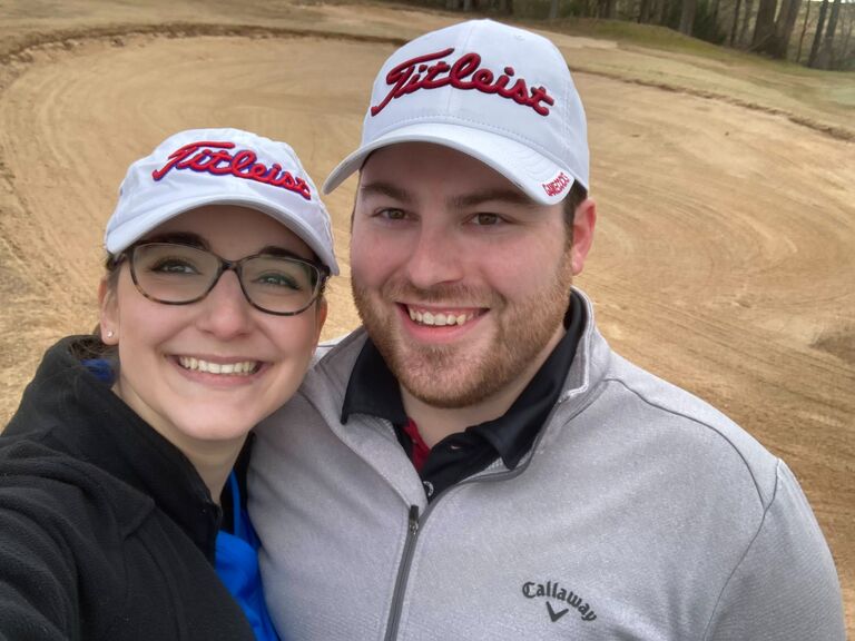 We officially became a couple! 
We went golfing for Wilson's birthday. This was the first time we golfed together. Bianca set herself up for an eagle putt (her first ever eagle, but Wilson still doesn't believe her) and before she sunk the putt she stated "If I make this putt we will be official boyfriend and girlfriend." The rest is history. 