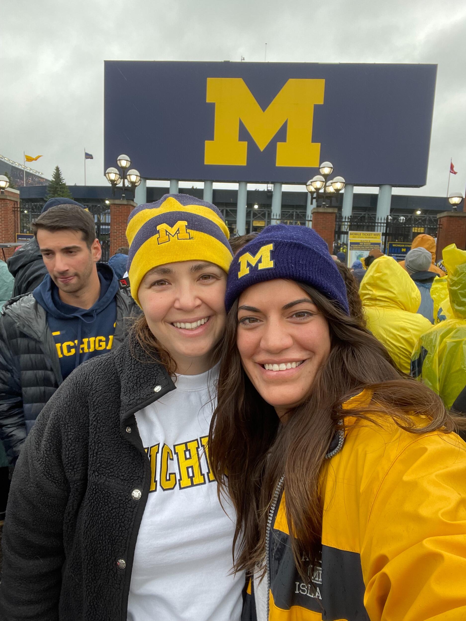 UofM vs IU game! This was the day Lynette asked Marisa's dad, Themis, for his blessing. Marisa had no idea :) 